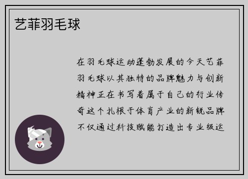 艺菲羽毛球